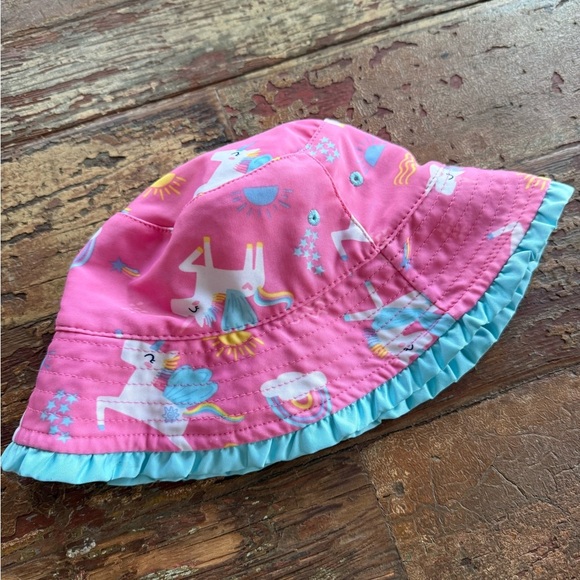 UV Skinz Reversible SPF 50+ Colorful Star Pattern and Unicorn Kids Bucket Hat 2T - Picture 3 of 5